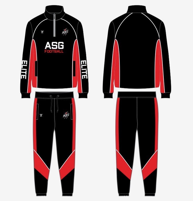 ASG Elite Track Suit — Black/Red