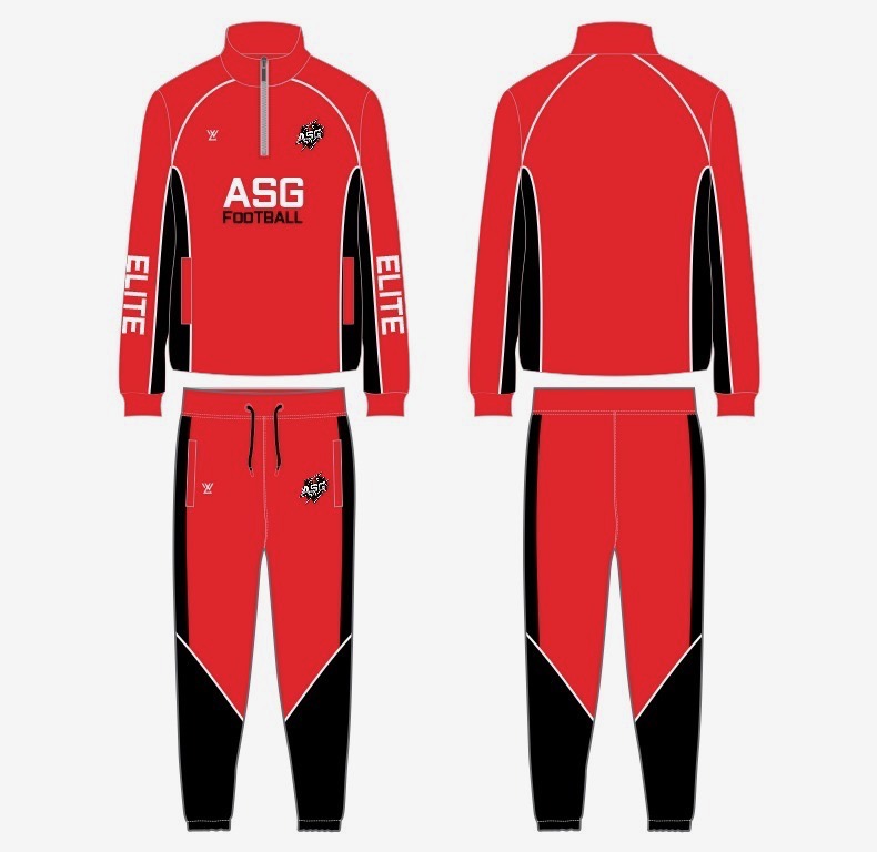 ASG Elite Track Suit — Red/Black